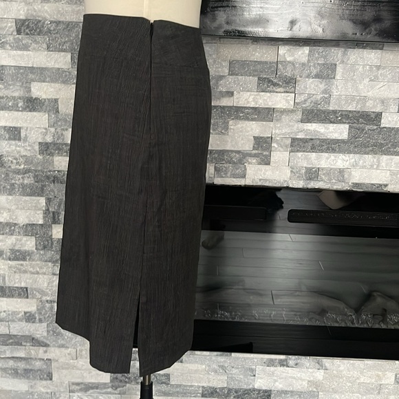 Banana Republic Gray Wool Little Bit Stretch  Skirt 2 ( Waist 26”) Made In Italy - Picture 3 of 8